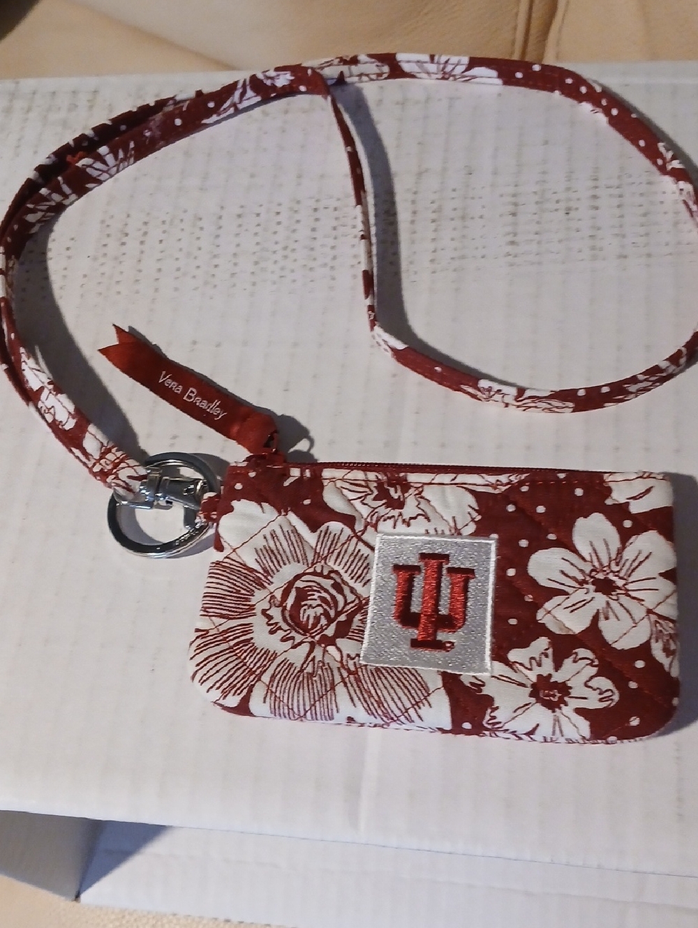 IU Vera Bradley Coin/ID Pouch, Neck Strap
